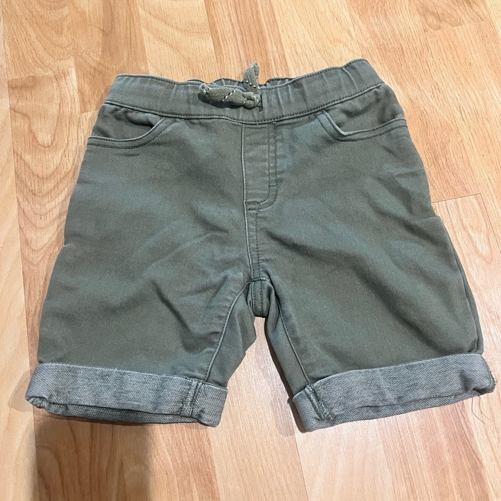 Olive Green Toddler Boys Shorts